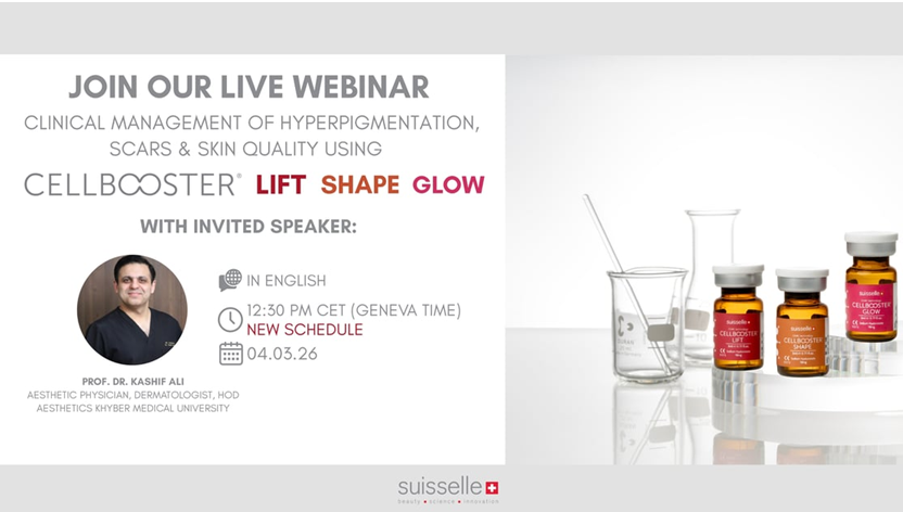 Hyperpigmentation, scars & skin quality Using Cellbooster® Glow, Shape,Lift by Prof. Dr. Kashif Ali